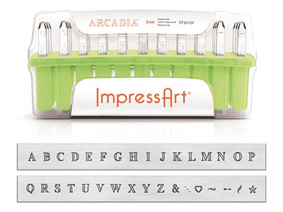 Poinçons ImpressArt, Alphabet Arcadia Majuscules, 3 mm - Image Standard - 1