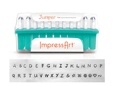 Poinçons ImpressArt, Alphabet Juniper Majuscules, 3 mm - Image Standard - 1
