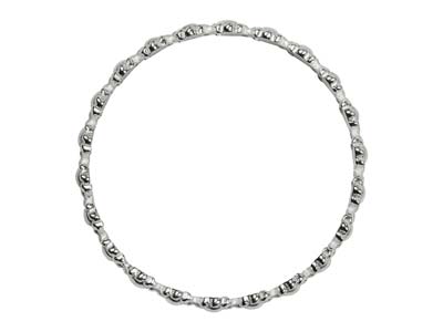 Bague anneau motifs fleurs fantaisie 3 mm, Argent 925, doigt 53 - Image Standard - 2
