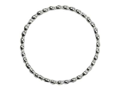 Bague anneau motif perles plates 1,50 mm, Argent 925, doigt 53 - Image Standard - 2