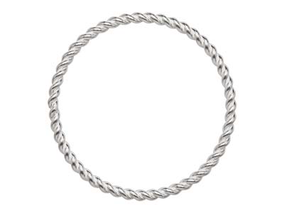 Bague anneau torsadé 0,9 mm, Argent 925, doigt 51 - Image Standard - 1