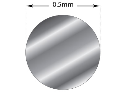 Fil rond Or gris 9k recuit, 0,50 mm - Image Standard - 2