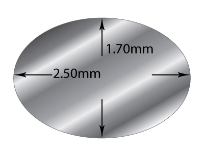 Fil ovale Argent 925 recuit, 2,50 x 1,70 mm - Image Standard - 2