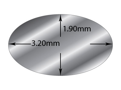 Fil ovale Argent 925 recuit, 3,20 x 1,90 mm - Image Standard - 2