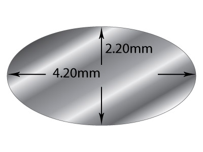 Fil ovale Argent 925 recuit, 4,20 x 2,20 mm - Image Standard - 2