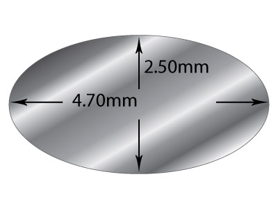 Fil ovale Argent 925 recuit, 4,70 x 2,50 mm - Image Standard - 2