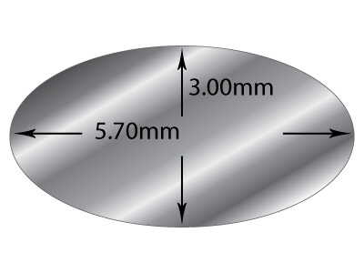Fil ovale Argent 925 recuit, 5,70 x 3,00 mm - Image Standard - 2