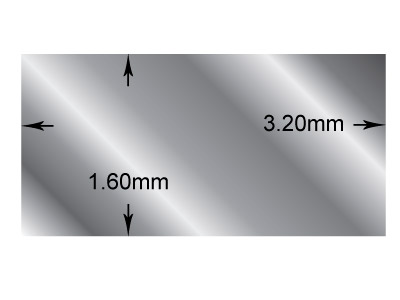 Fil rectangle Argent 925 recuit, 3,20 x 1,60 mm - Image Standard - 2