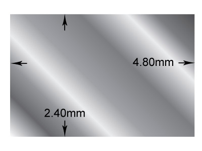 Fil rectangle Argent 925 recuit, 4,80 x 2,40 mm - Image Standard - 2