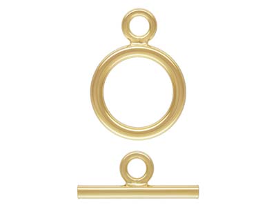 Fermoir fantaisie anneau 15 mm et barrette, Gold filled