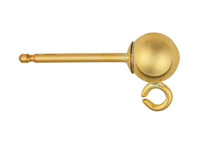 Tige Boule 4 mm avec anneau, Gold filled, la pièce - Image Standard - 1