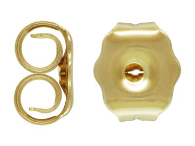 Papillon cannelé grand modèle, Gold filled, sachet de 3 paires - Image Standard - 1