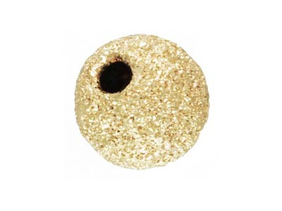 Boule laser 2 trous 5 mm, aspect givré, Gold filled, sachet de 5
