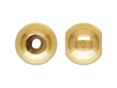 Boule d'arrêt 4 mm 2 trous, coeur en silicone, Gold filled, sachet de 5 - Image Standard - 1