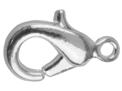 Fermoir Menotte avec anneau intégré 10 mm, Argenté*, sachet de 10 - Image Standard - 1