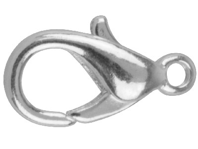 Fermoir Menotte avec anneau intégré 15 mm, Argenté*, sachet de 10 - Image Standard - 1