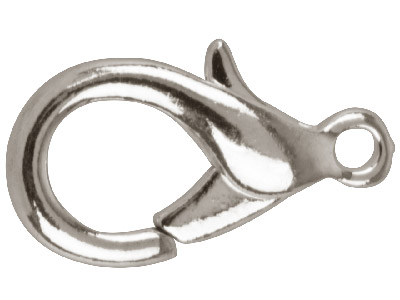 Fermoir Menotte avec anneau intégré 19 mm, Argenté, sachet de 10
