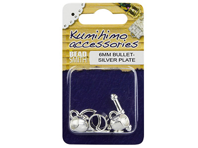 Kit Apprêts et Fermoirs 6 mm pour Kumihimo, Argenté* - Image Standard - 2