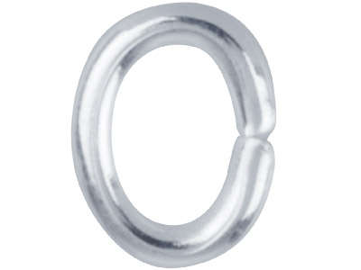 Anneau de bout ovale 6 mm, Argenté*, sachet de 100 - Image Standard - 1