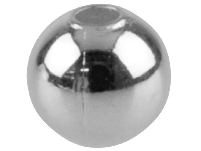 Boule lisse 2 trous 3 mm, Argenté*, sachet de 50 - Image Standard - 1