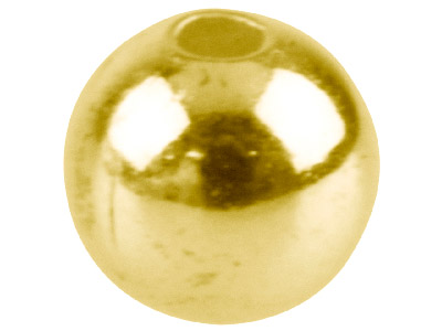 Boule lisse 2 trous 4 mm, Doré*, sachet de 50 - Image Standard - 1