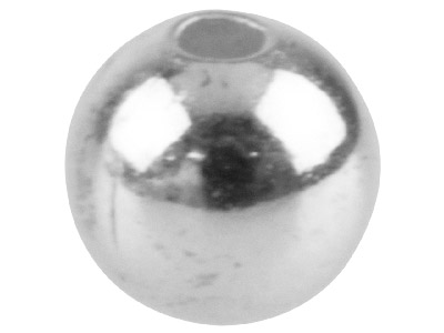Boule lisse 2 trous 4 mm, Argenté, sachet de 50
