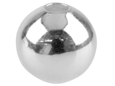 Boule lisse 2 trous 6,5 mm, Argenté*, sachet de 25 - Image Standard - 1