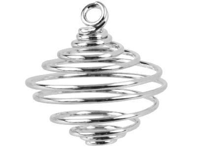 Cage à perle ronde 14 mm, Argenté*, sachet de 10 - Image Standard - 1