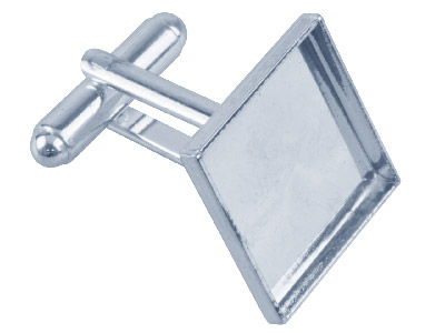 Système manchette carré et creux 17 mm, Argenté*, sachet de 3 paires - Image Standard - 1