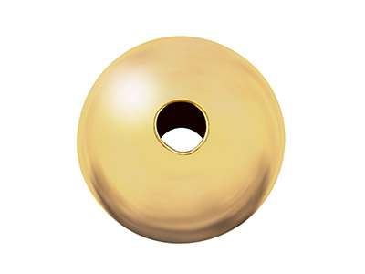 Boule-lisse-2-trous-3-mm,-Or-jaune-9k