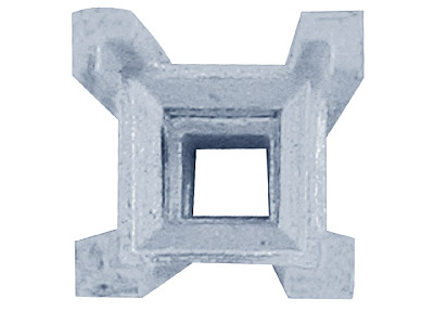 Chaton carré 4 griffes pour pierre de 3 mm, Argent 925 - Image Standard - 2