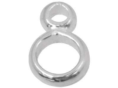 Double anneau de bout fermé, petit anneau 3 mm, grand anneau 5 mm, Argent 925, pack de 10 - Image Standard - 1