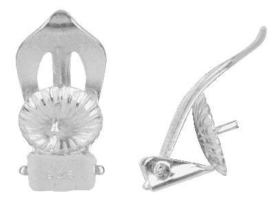 Clip pour perles de 8 à 11 mm, Argent 925, la paire - Image Standard - 1