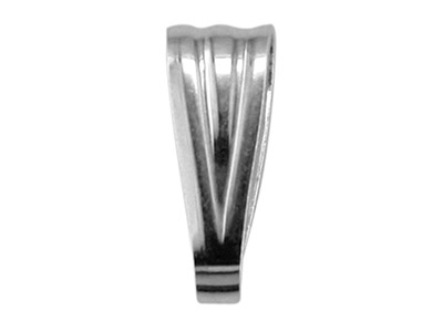 Bélière ouverte cannelée 10,5 mm, Argent 925, sachet de 10 - Image Standard - 1