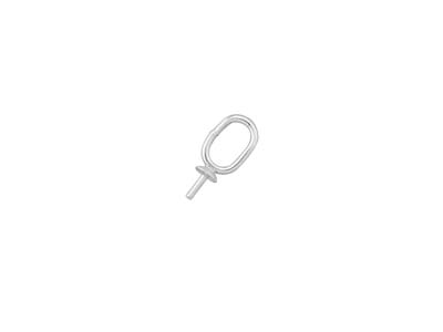 Bélière ovale pour perle, calotte 2 mm, Argent 925 - Image Standard - 1