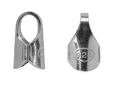 Embout de chaîne diamètre intérieur 2,4 mm, Argent 925, sachet de 10 - Image Standard - 1