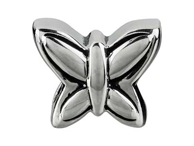 Charm Boule, motif Papillon 10 mm, Argent 925 - Image Standard - 1
