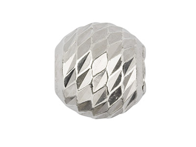 Boule 2 trous à facettes diamantées 4 mm, Argent 925 - Image Standard - 1