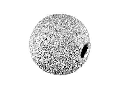 Boule 2 trou 8 mm, Argent 925 aspect givré - Image Standard - 1