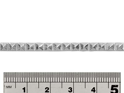 Fil gaufré pyramide 4,20 mm, Argent 925 demi-dur - Image Standard - 2