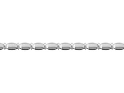 Fil perlé alterné, Ovale et Rondelle 3,50 mm, Argent 925 mi-dur - Image Standard - 1