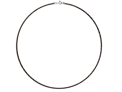 Collier en cuir Noir 2 mm, pour perles fantaisie, 42 cm - Image Standard - 1