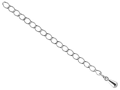 Extension chaîne Rombo 2,75 mm, 5,5 cm, Argenté