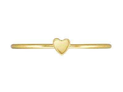 Bague empilable motif Coeur, Gold filled, taille L