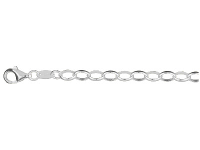 Bracelet maille Jaseron ovale 5,10 mm, 19 cm, Argent 925