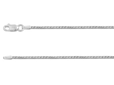Chaîne maille Serpent diamantée fantaisie 1,5 mm, 45 cm, Argent 925 - Image Standard - 1