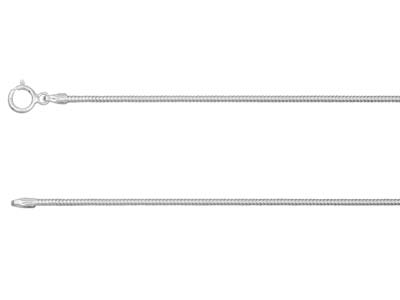 Chaîne maille Serpent ronde diamantée 1,2 mm, 45 cm, Argent 925 - Image Standard - 1