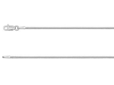 Chaine maille Serpent carrée diamantée 1,20 mm, 45 cm, Argent 925 - Image Standard - 1
