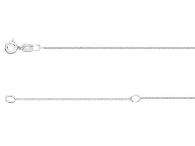 Chaîne maille Forçat diamantée 0,90 mm,, 40-45 cm, Argent 925 - Image Standard - 1
