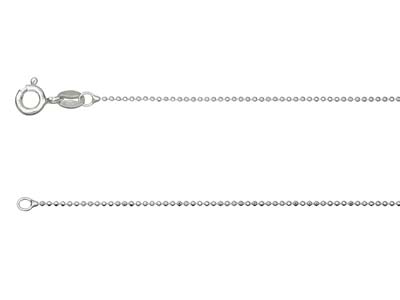 Chaîne Boule diamantée 1 mm, 40 cm, Argent 925 - Image Standard - 1